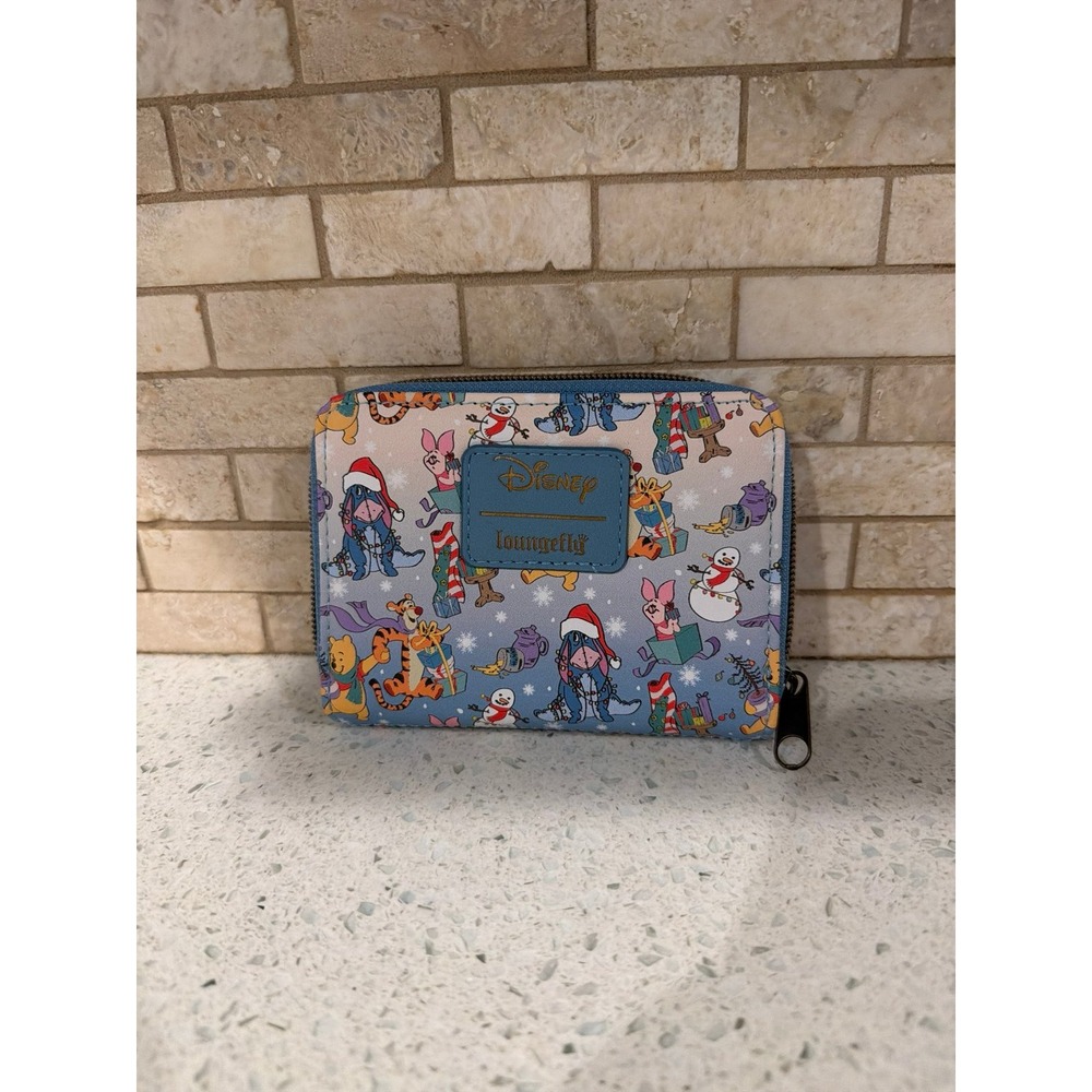 Disney Loungefly Winnie Pooh Holiday Mini Wallet